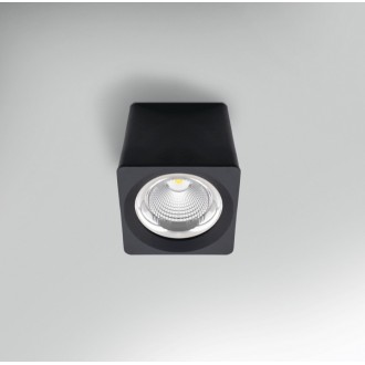 PLAF. QUBE NERO 10W - 3000K - 800 Lm - IP20 - Color Box