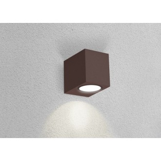 APPLIQUE LED AXO QUADRATA MONODIREZ. CORTEN - GU10 - IP54 - Color Box