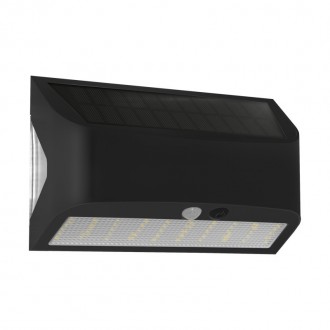 APPLIQUE SOLARE ARCADIA MAX NERO 6W - 4000K - 600 Lm - IP65 - Color Box