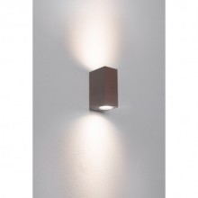 APPLIQUE LED AXO QUADRATA BIDIREZ. CORTEN - GU10 - IP54 - Color Box