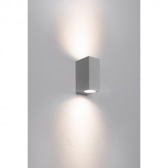 APPLIQUE LED AXO QUADRATA BIDIREZ. GRIGIA - GU10 - IP54 - Color Box