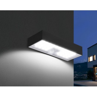 APPLIQUE LED SOLAR DOMINO NERO 6W - 3000K - 800 Lm - IP65 - Color Box