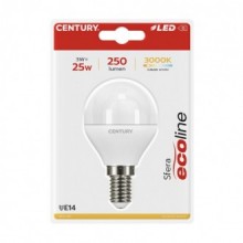 LAMP. LED ECOLINE SFERA 3W - E14 - 3000K - 250 Lm - IP20 - BLISTER 1 pz.