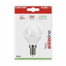 LAMP. LED ECOLINE SFERA 3W - E14 - 4000K - 250 Lm - IP20 - BLISTER 1 pz.