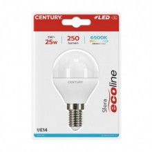 LAMP. LED ECOLINE SFERA 3W - E14 - 6500K - 250 Lm - IP20 - BLISTER 1 pz.