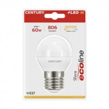 LAMP. LED ECOLINE SFERA 8W - E27 - 3000K - 806 Lm - IP20 - BLISTER 1 pz.