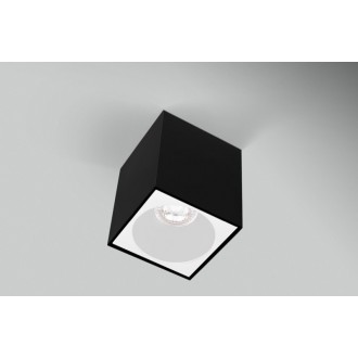 PLAFONIERA LED ESSENZA QUBE NERA/BIANCA d. 96 - GU10 - IP20 - Color Box