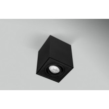 PLAFONIERA LED ESSENZA QUBE NERA ORIENTAB. d. 96 - GU10 - IP20 - Color Box