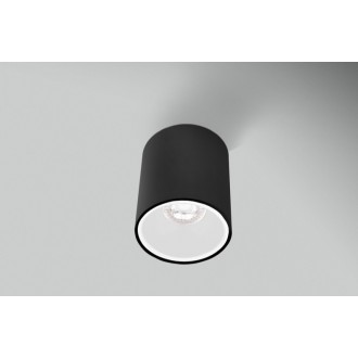 PLAFONIERA LED ESSENZA ROUND NERA/BIANCA d. 96 - GU10 - IP20 - Color Box