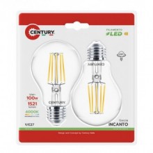 FIL. LED INCANTO GOCCIA CHIARA A60 11W - E27 - 4000K - 1521 Lm - IP20 - BLISTER 2 pz.