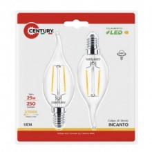 FIL. LED INCANTO C. VENTO CHIARA 2W - E14 - 2700K - 250 Lm - IP20 - BLISTER 2 pz.