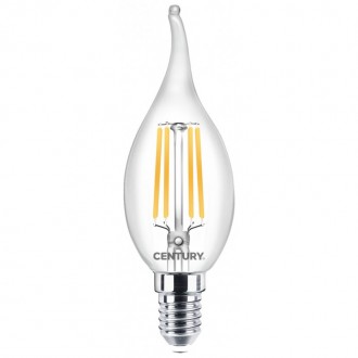 FIL. LED INCANTO C. VENTO CHIARA 4W - E14 - 2700K - 470 Lm - IP20 - Color Box