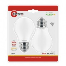 FIL. LED INCANTO SATEN GOCCIA A60 12W - E27 - 3000K - 1521 Lm - IP20 - BLISTER 2 pz.