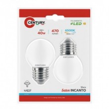 FIL. LED INCANTO SATEN SFERA 4W - E27 - 6500K - 470 Lm - IP20 - BLISTER 2 pz.