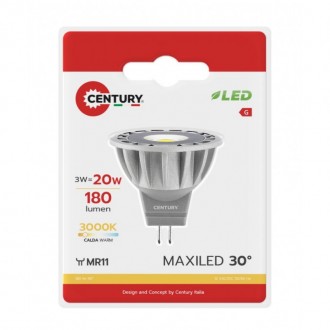 SPOT LED MAXILED 2.30W - MR11 - 3000K - 200 Lm - IP20 - BLISTER 1 pz.