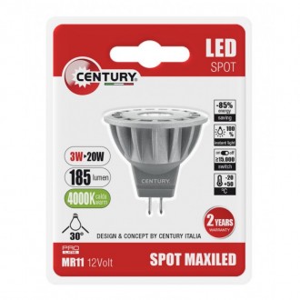 SPOT LED MAXILED 2.30W - MR11 - 4000K - 200 Lm - IP20 - BLISTER 1 pz.