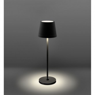 LAMP. DA TAVOLO LED LUME PLUS RICAR. BASE PG NERO 2.20W - 2700K - 190 Lm - Dimm. - IP54 - Color Box