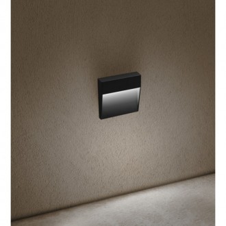 SEGNAPASSO LED PASEO QUADRATO NERO 4W - 4000K - 450 Lm - IP54 - Color Box