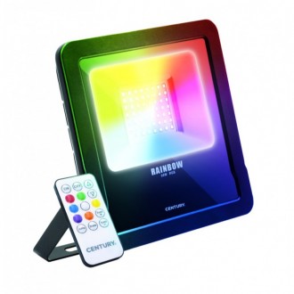 PROIETTORE LED RAINBOW NERO 50W - RGB - Dimm. - IP65 - Color Box