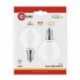 FIL. LED INCANTO SATEN SFERA 6W - E14 - 3000K - 806 Lm - IP20 - BLISTER 2 pz.