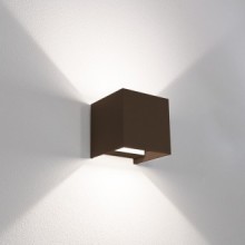 APPLIQUE LED UP&DOWN QUADRATO CORTEN 10W - 3000K-4000K-6500K - 800 Lm - IP65 - Color Box