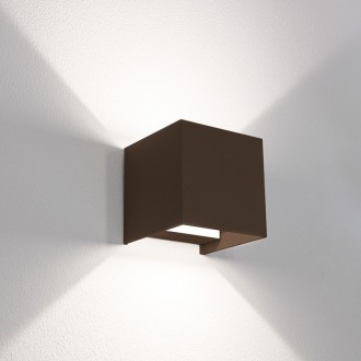 APPLIQUE LED UP&DOWN QUADRATO CORTEN 20W - 3000K-4000K-6500K - 1800 Lm - IP65 - Color Box