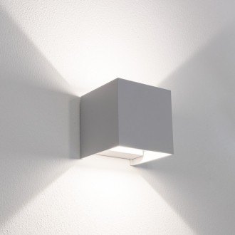 APPLIQUE LED UP&DOWN QUADRATO GRIGIO 20W - 3000K-4000K-6500K - 1800 Lm - IP65 - Color Box