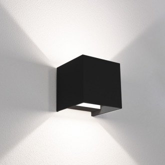 APPLIQUE LED UP&DOWN QUADRATO NERO 20W - 3000K-4000K-6500K - 1800 Lm - IP65 - Color Box